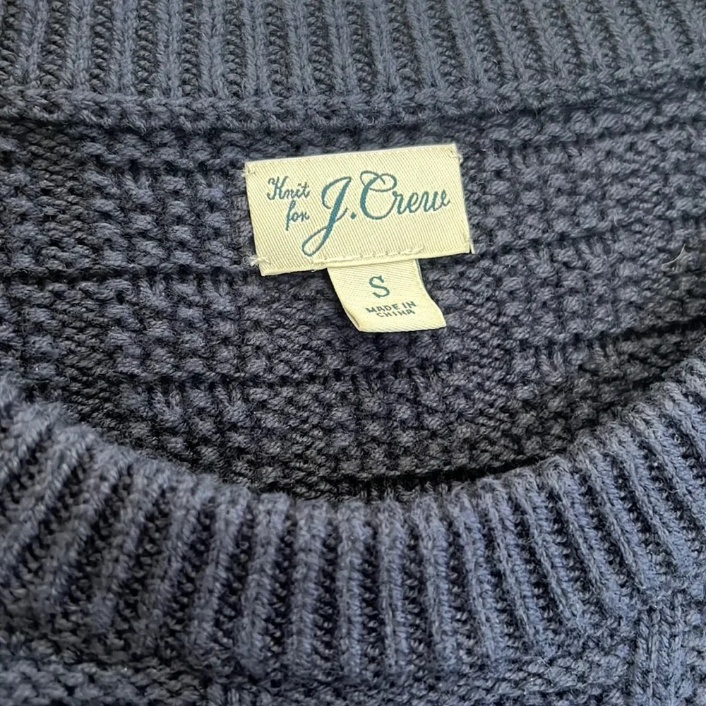 J Crew Checkered Stitch Sweater | S